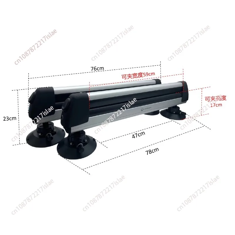Alloy roof mount Ski car hitch Snowboard rack Ski storage rack with removable suction cups