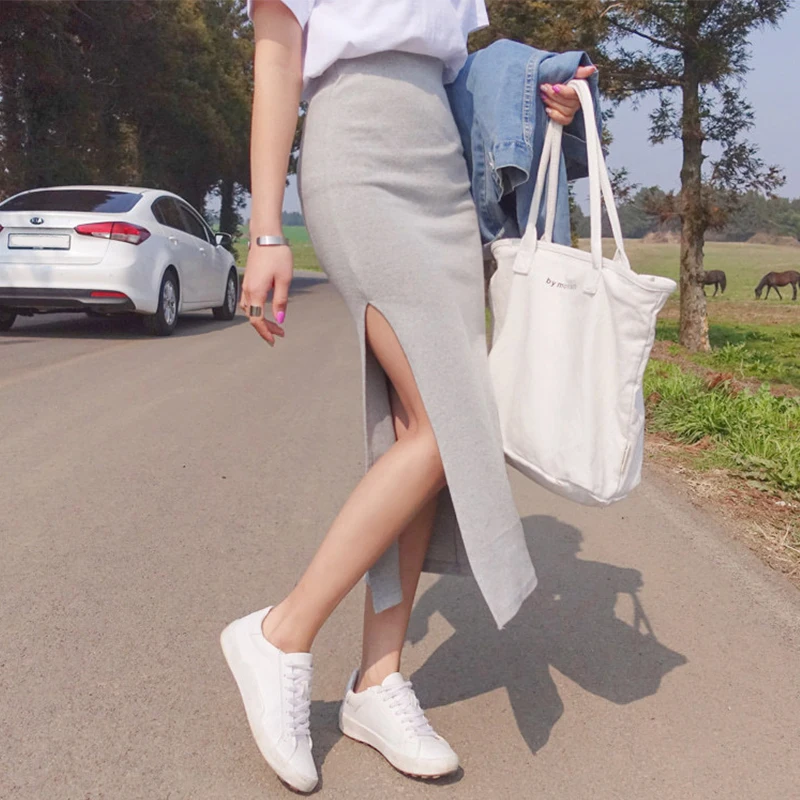 กระโปรงทรงเอไลน์เอวสูงแบบไม่สมมาตร ผ่าข้าง เซ็กซี่ กระชับรูปร่าง ใส่ได้หลายโอกาส สำหรับผู้หญิง ฤดูใบไม้ผลิ/ฤดูร้อน 202