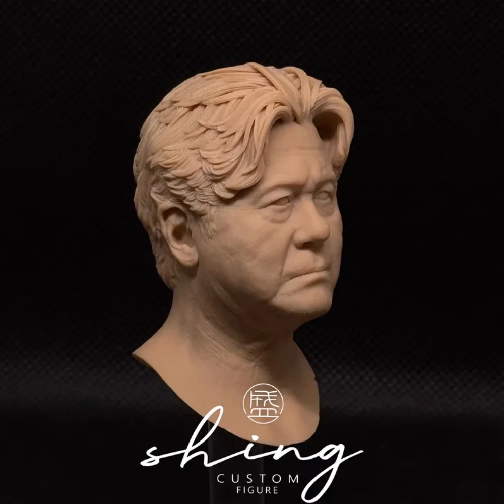 【Only Head】1/6 Scale Male Soldier South Korean Actor Distinctive Unpainted Resin Head Sculpt Fit 12''Action Figure Model Toys