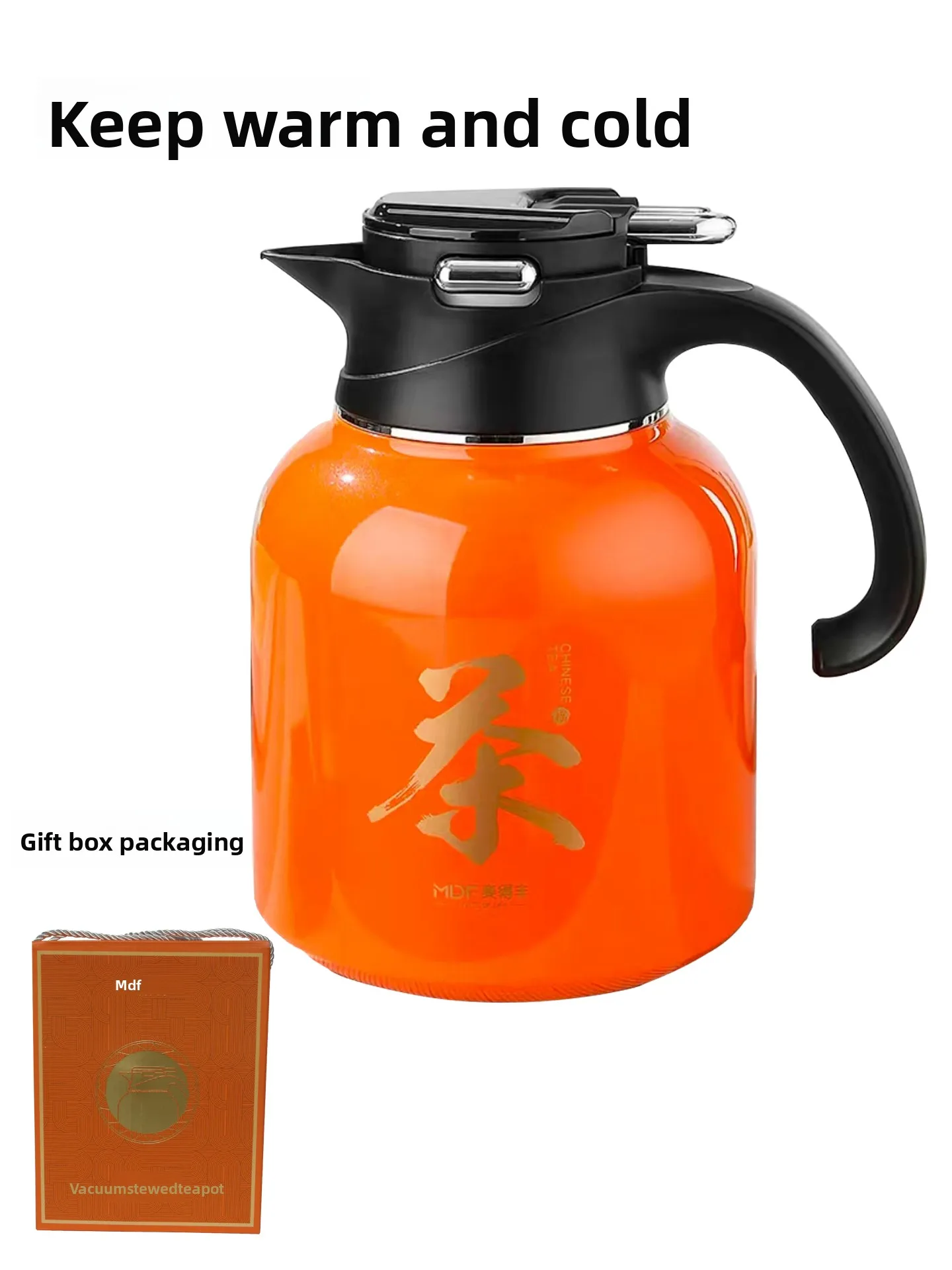 Tetera de Acero Inoxidable 316 de Gran Capacidad, Termo para Infusión de Té, para Uso Doméstico, Separación de Agua y Té, Estilo Té Blanco Antiguo