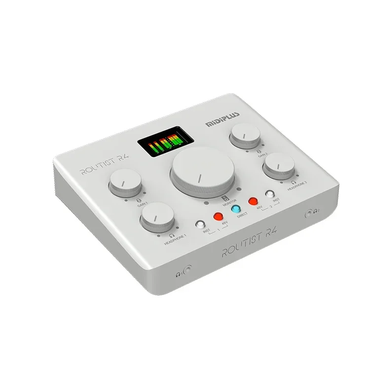 

Midiplus Routist R4 Professional 2 Channel USB Studio Sound Card Recording 24 Bit 192Khz Audio Interface For Live Streaming