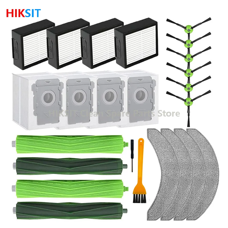 Pièces de rechange pour aspirateur iRobot Combo j7 + / j9 + / 10 Max, brosse latérale principale, filtre Hepa, tissu de vadrouille, sac à poussière, accessoires