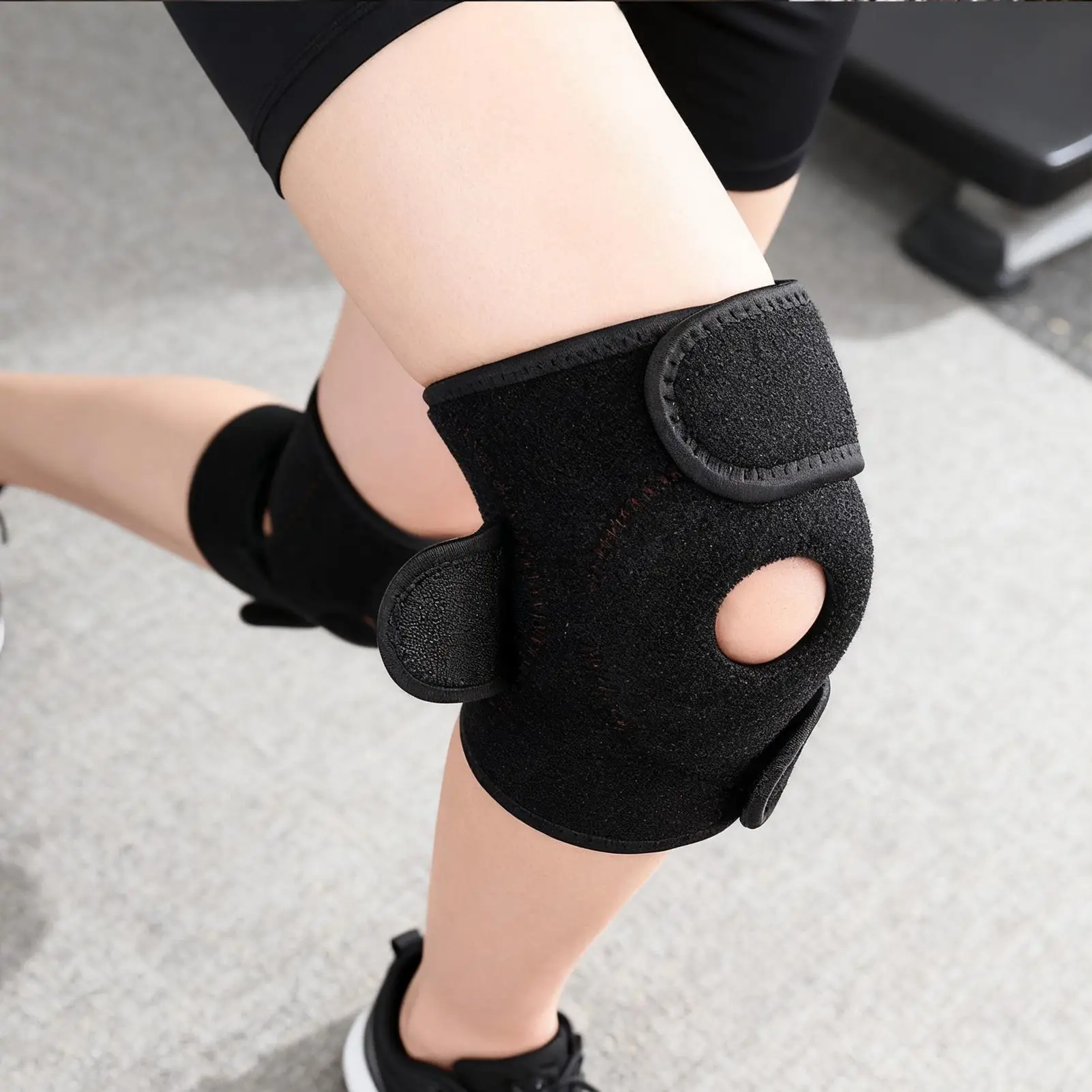 

Knee Brace Adjustable Wrap Knee Wrap With Side Stabilizers For Women Men Sports Exercise Outdoor Fitness Training