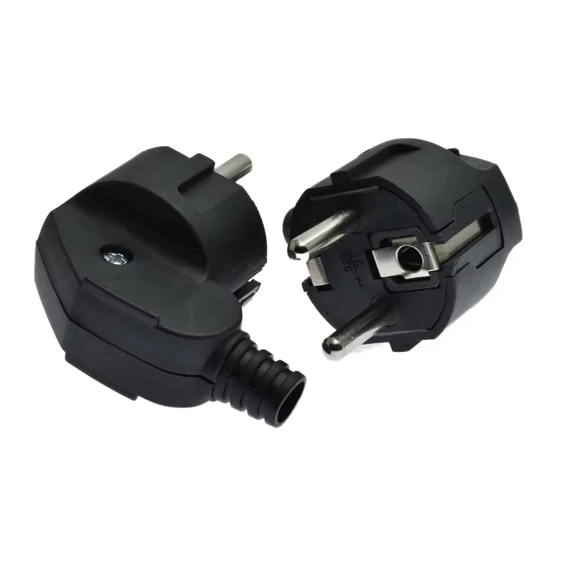 EU Plug Adapter 16A Male Replacement Outlet Rewireable 250V Electeic Socket Euro Connector For Power Extension Cable Connector