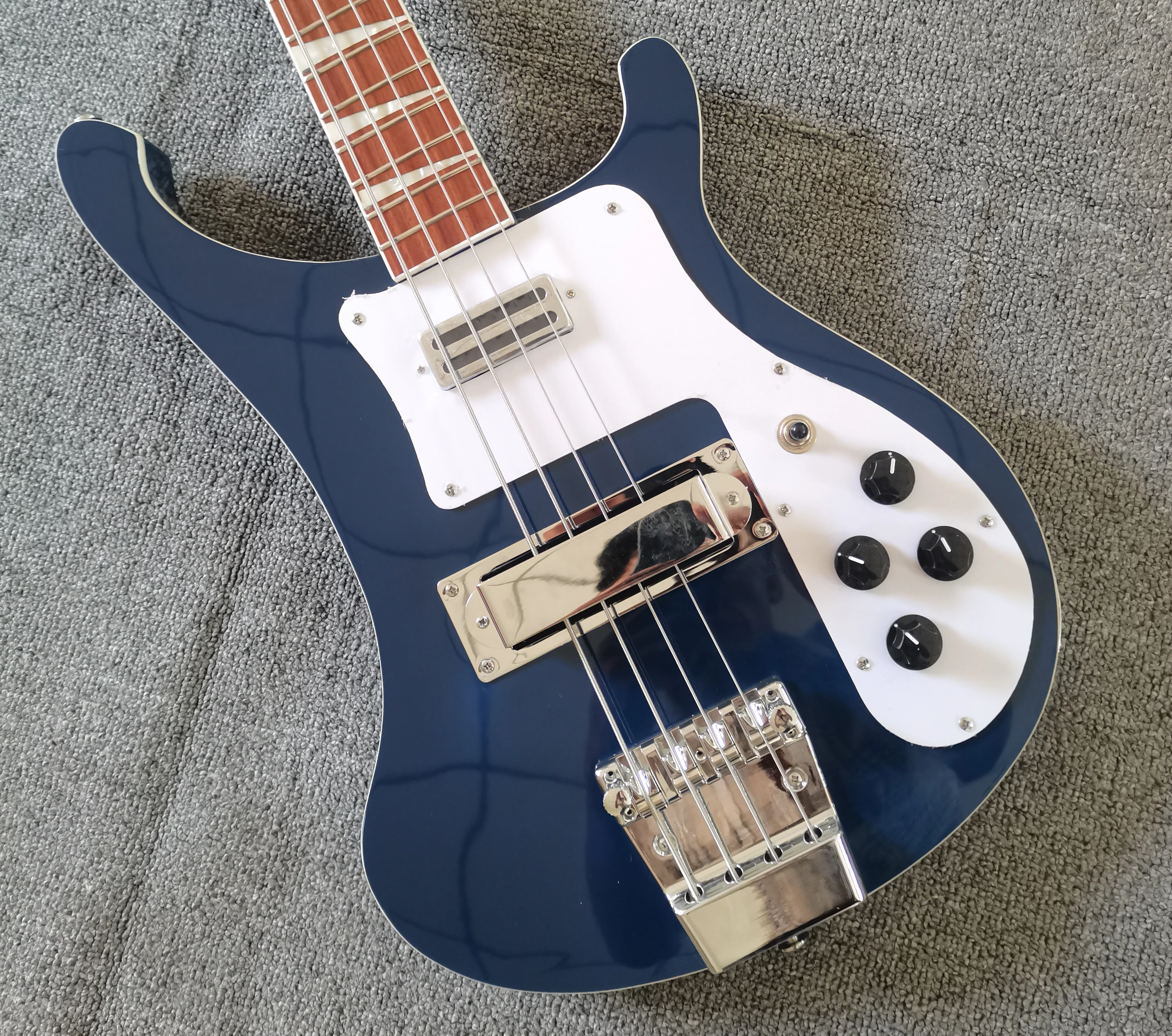 4 string bass, silver parts, rosewood fingerboard, free shipping