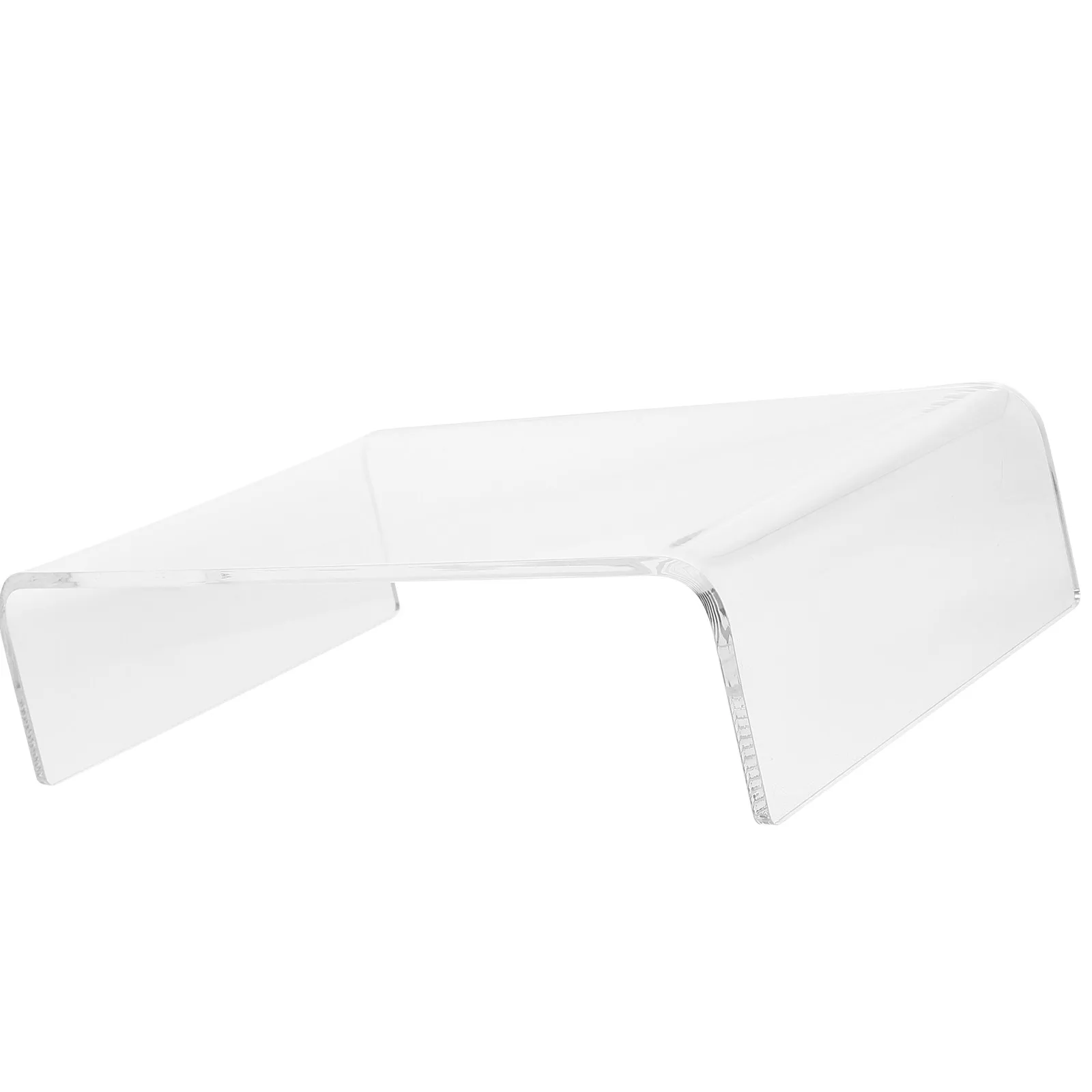 Acrylic Computer Monitor Stand Clear Desktop Riser Ergonomic Monitor Riser for Eye Level Height Improve Posture Relieve