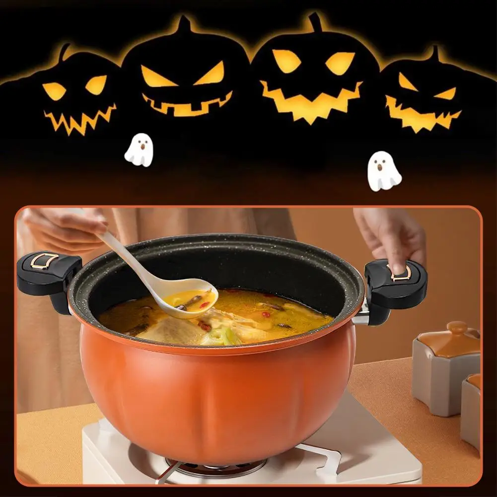 

8L Large Capacity Pumpkin Micro Pressure Pot Household Kitchen Cooker Stew Soup /steamer Pot Non Stick With Cover Cooking Pot