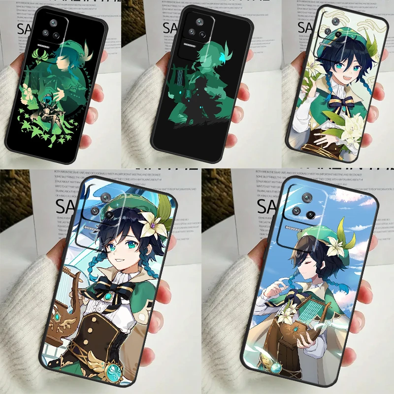 Genshin Impact Venti Case For Xiaomi 13 14 Ultra 11T 12T 13T Pro 12 Lite POCO X6 M6 Pro X3 X4 X5 M5s F3 F5 Cover