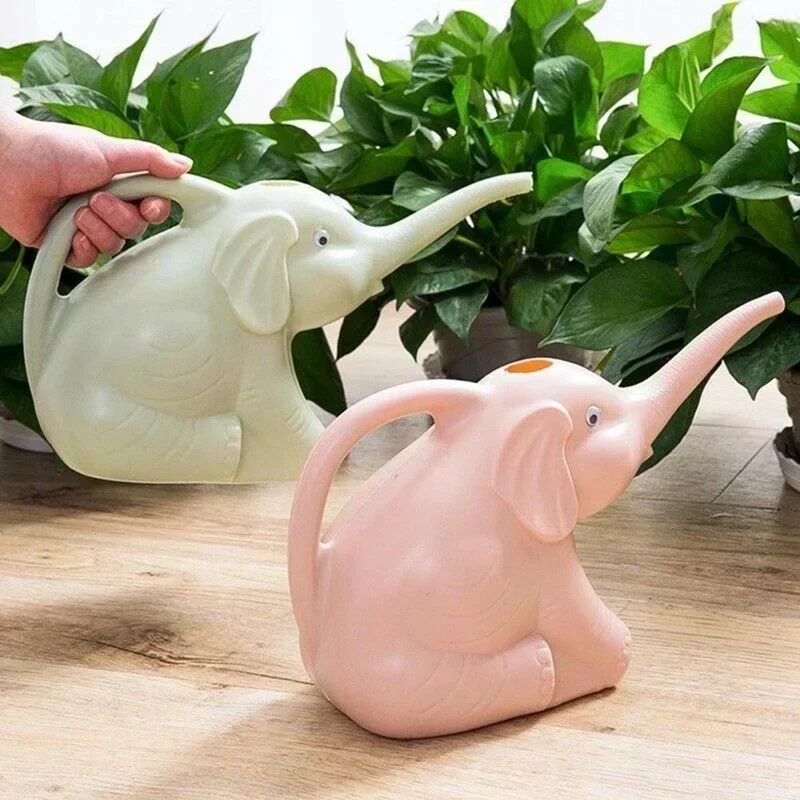 Cute Elephant Tortoise Shape Plastic Watering Can Home Patio Lawn Gardening Tool Watering Pot for Outdoor Irrigation Water Spray