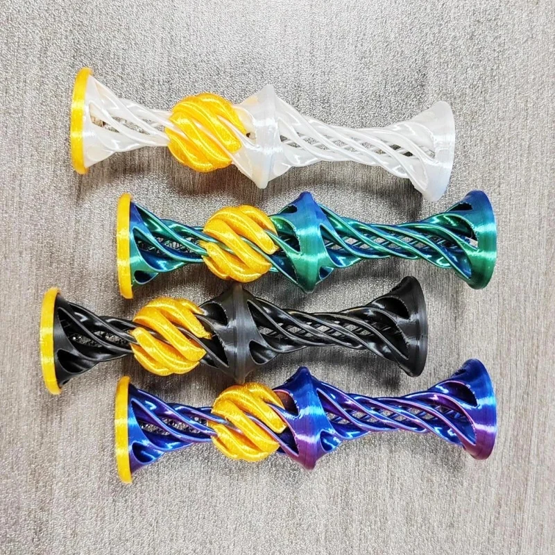 

Double Layer Helical Tree 3D Printed Impossible Pyramid Passthrough Fidget Toys Diversification Kids Decompression Desk Ornament