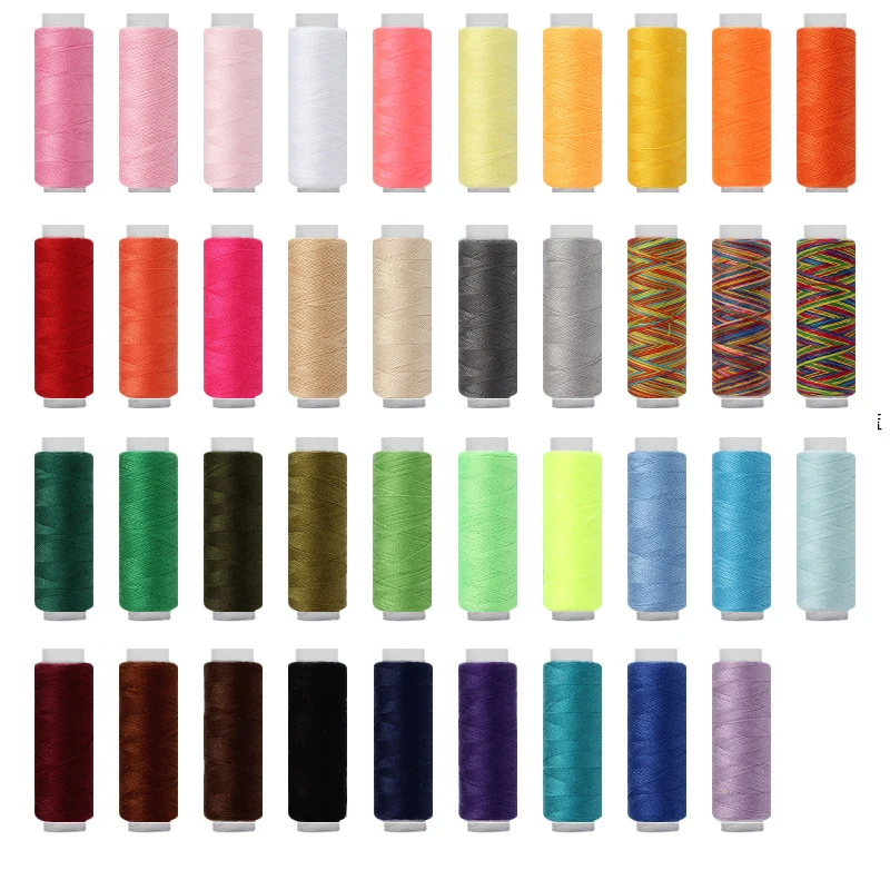 

17Pcs 130M DIY Sewing Embroidery Machine Thread Reel Hand Spool Threads For Cross Stitch Hand Machine Yarn Knitting Supplies