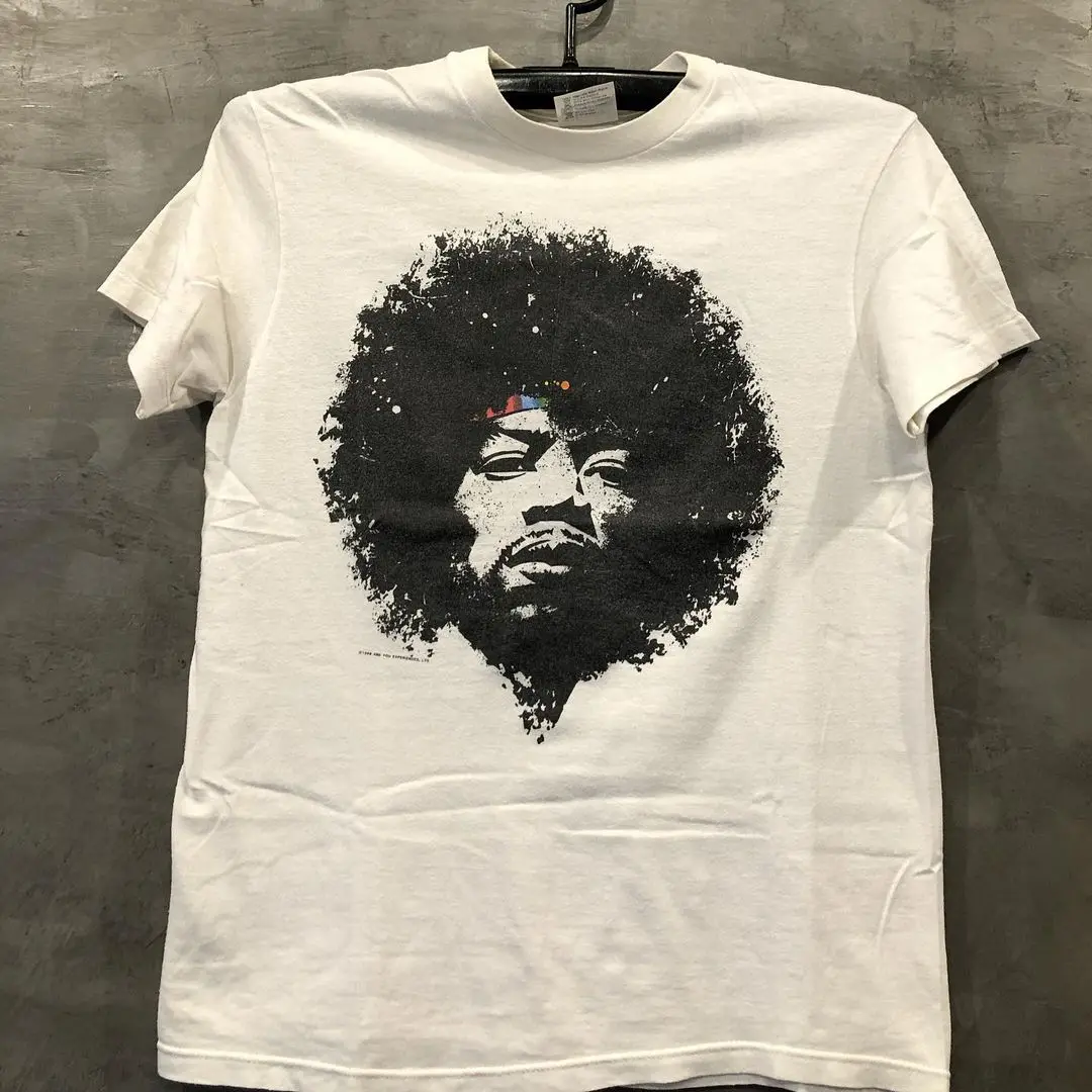 

Студенческая личность Джими Хендрикс, универсальные мужские и женские универсальные мужские и женские модные брендовые короткие рукава с круглым вырезом из мультфильма