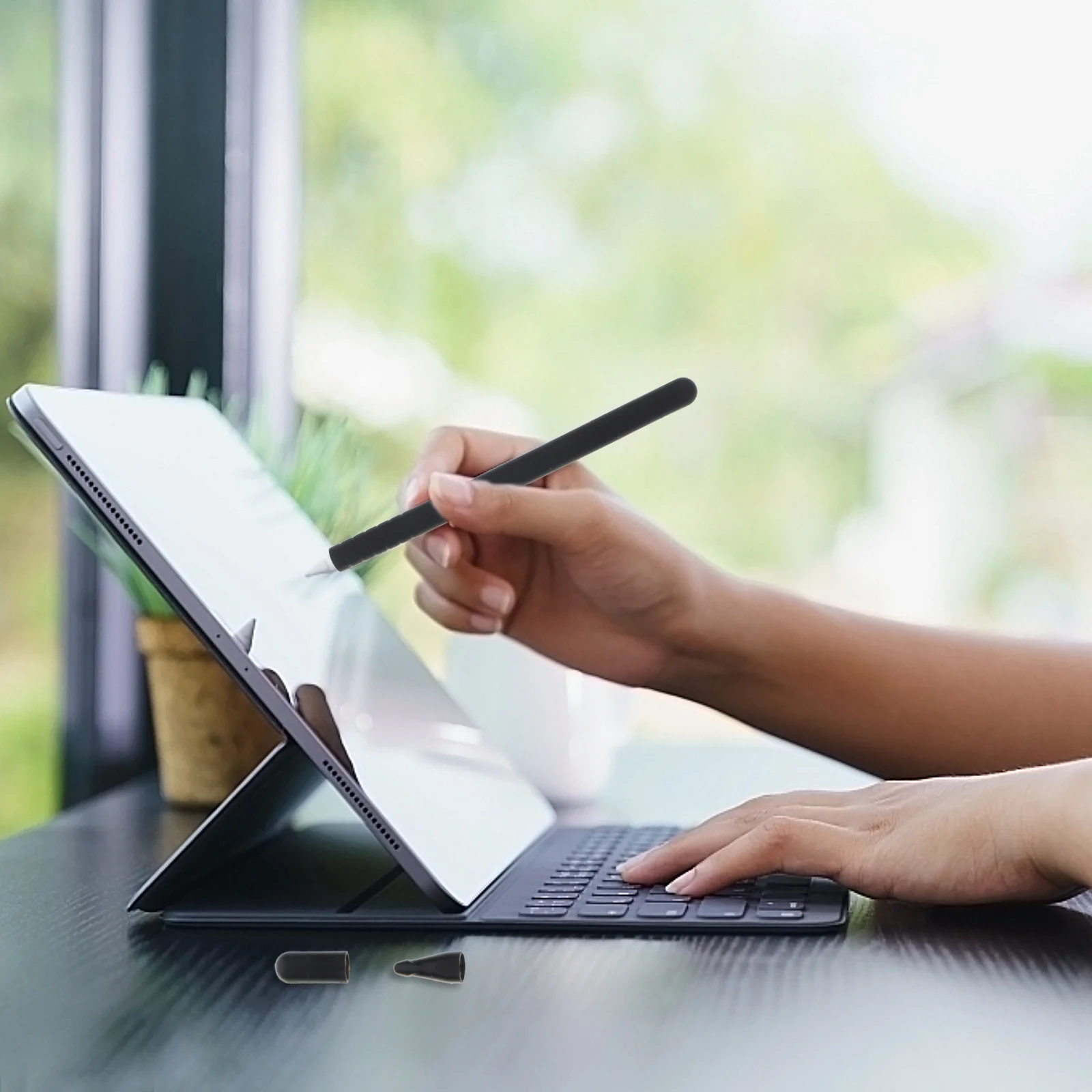 2Set Pelindung Pena Stylus Penutup Lengan Silikon Tahan Guncangan Ramah Kulit Ringan Perlindungan Tingkat Ergonomis