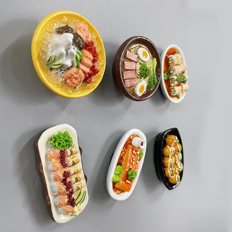 مغناطيس الثلاجة Kawaii الكرتون الغذاء مغناطيس الثلاجة لطيف مغناطيس الزخرفية شخصية خزانة مغناطيس الثلاجة #2