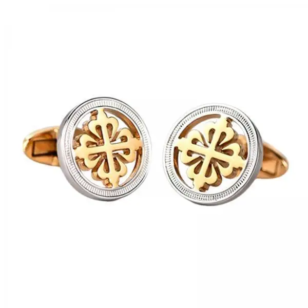 Elegant French Style Shirt Cufflinks Stainless Steel Gold Silver Tone Business Wedding Prom Birthday