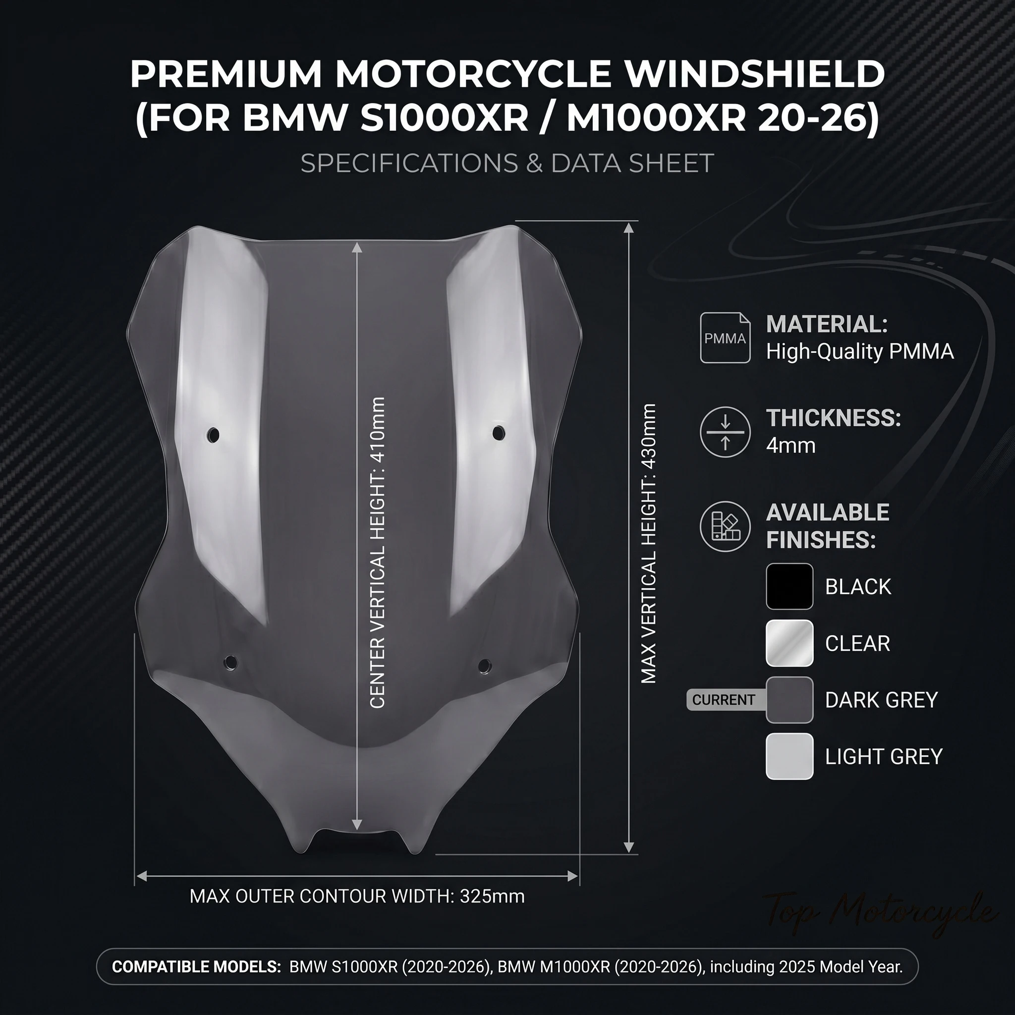 Windscreen Windshield Adjustable Double Bubble For BMW S1000XR S1000 XR M1000XR 2020-2026 Wind Deflector Visor Fairing Parts