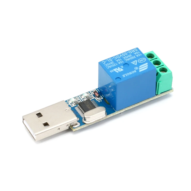 5Pcs/1pc LCUS-1 type USB Relay Module Electronic Converter PCB USB Intelligent Control Switch SRD-05VDC-SL-C 5V 10A Relay