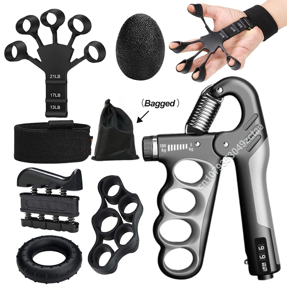 5-100Kg Adjustable Finger And Forearm Strengthening Kit - Improve Grip Strength And Flexibility With Resistance Hand Grippers