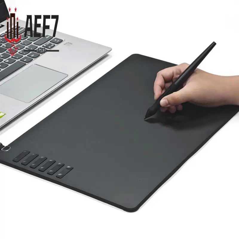 

AEF7-Graphics Drawing Tablet Ultra-Thin Art Tablet 10 Express Keys With 8 Pen Nibs 8192 Levels Pressure For Drawing Writing