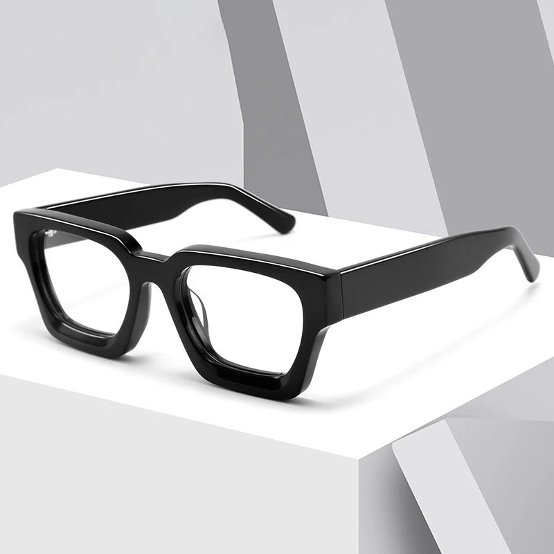 Imagen 3: Lentes Ópticas Cuadradas de Acetato Hechas a Mano BEMORE con Receta Fotocromática, Anti-Luz Azul, Progresivas Multifocales