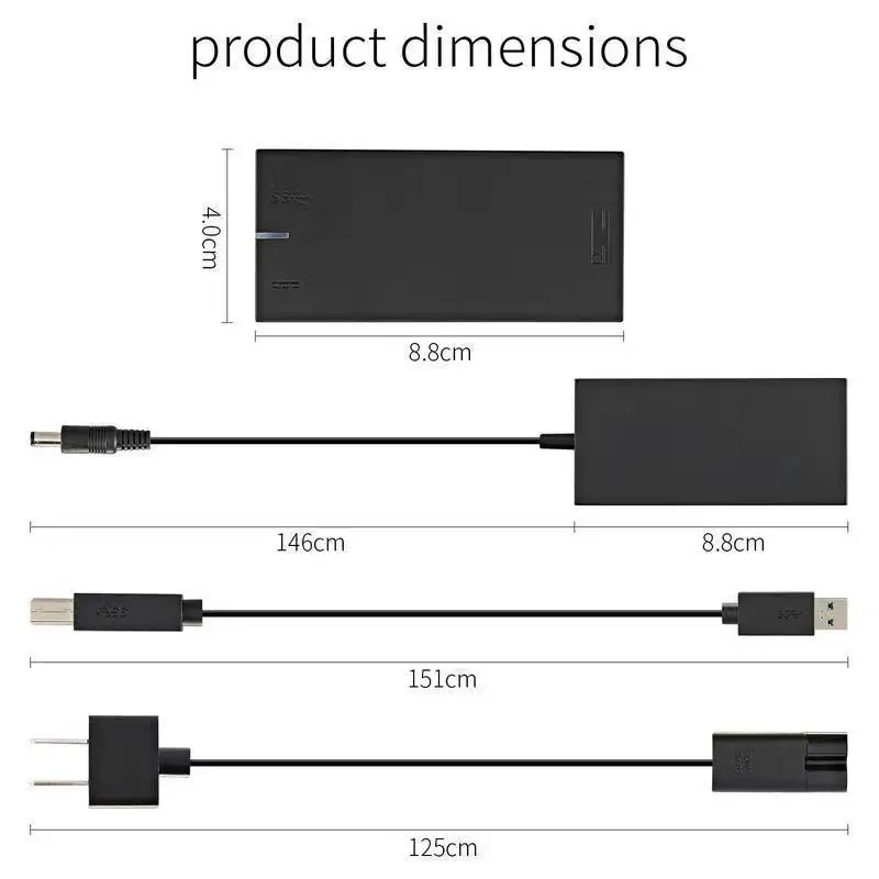 Adapter Kinect do Xbox One S, Xbox One X i Windows 10/8.1/8 PC Kinect 2.0 Sensor Zasilacz sieciowy