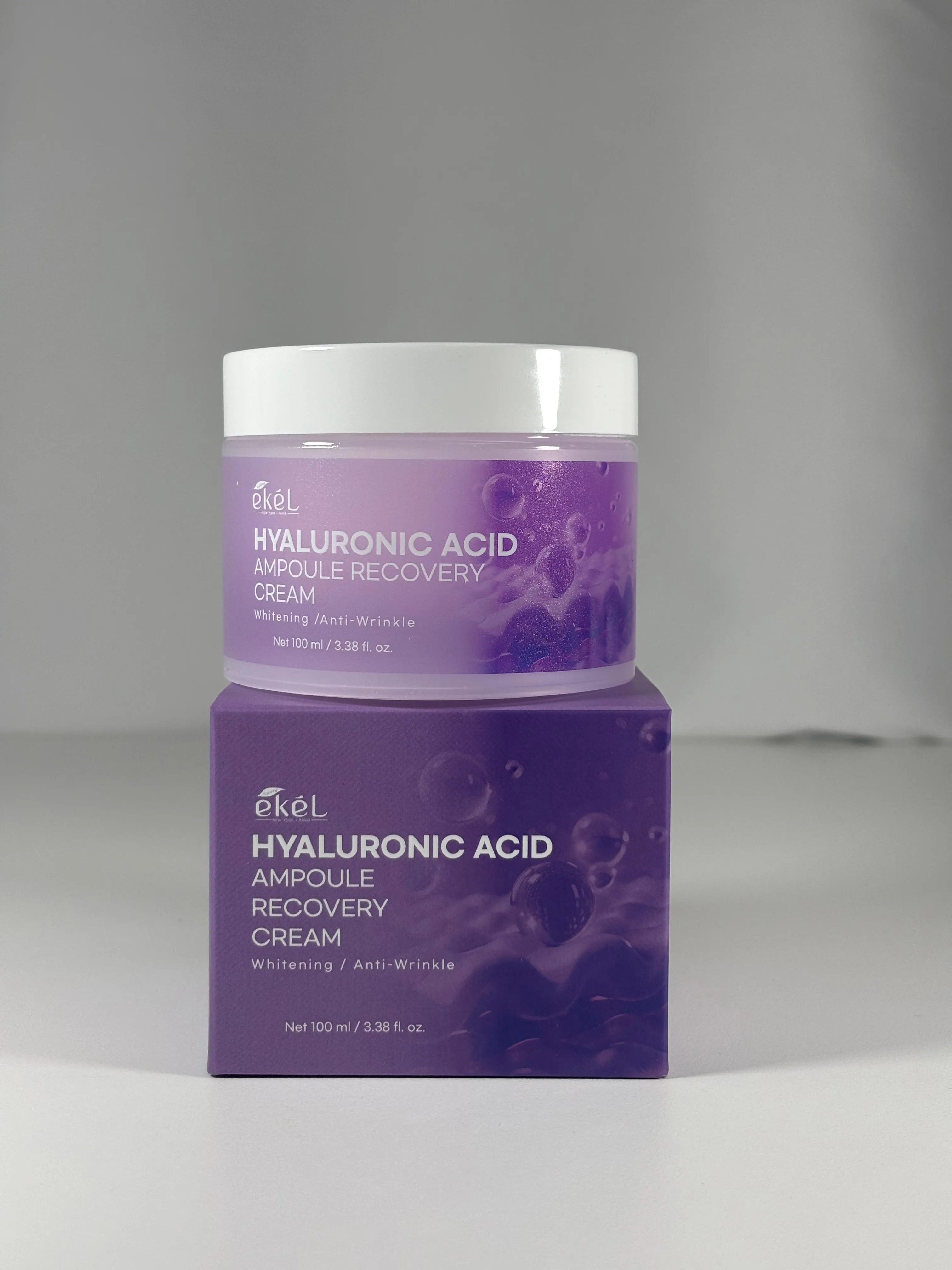 South Korea EKEL Ampoule Recovery Cream 3 Kinds Aloe Peptide Hyaluronic Acid Repair Moisturizing Face Care
