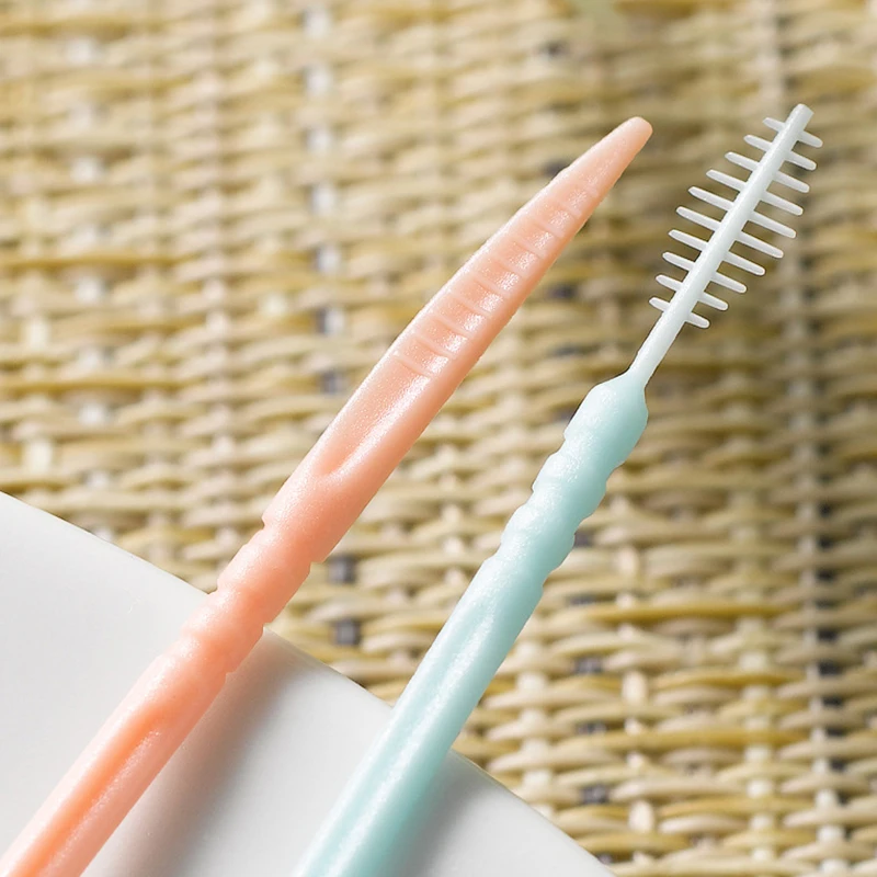 Cure-dents Interdentaire à Double Tête, Brosse à Dents, Bâton de Soins Buccaux, Boîte de 200 Pièces