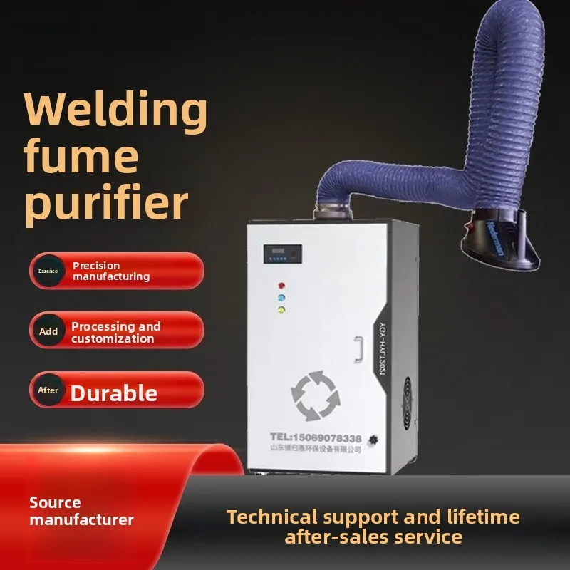 Mobile welding fume purifier, pulse type single arm and double arm welding dust collector