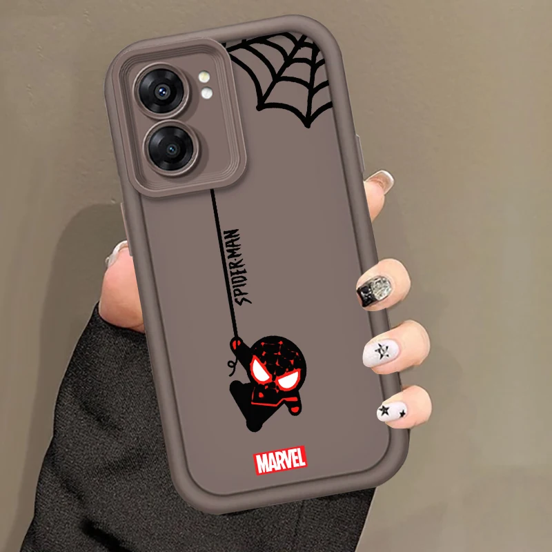 Spider-Man Marvel Fashion Cute Eye Ladder For OPPO Find X5 X3 A58 A57 A55 A53 A54 A92 A74 A78 A98 A16 A94 A76 A72 5G TPU