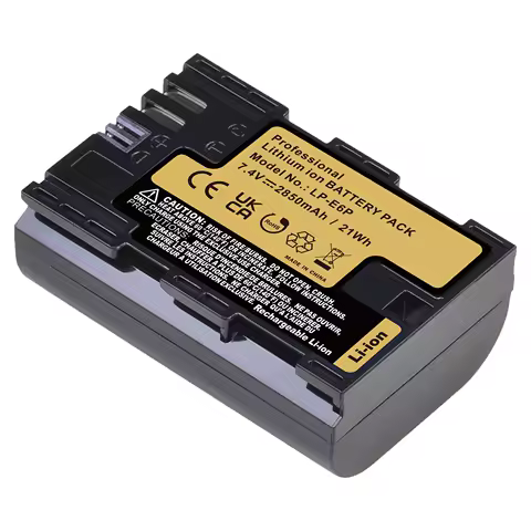 2850mAh LP-E6P LP-E6NH LP-E6N Li-ion Battery for Canon EOS R5 Mark II EOS R5 EOS R6 EOS R7 EOS R 5D II III IV 6D 6D II 7D