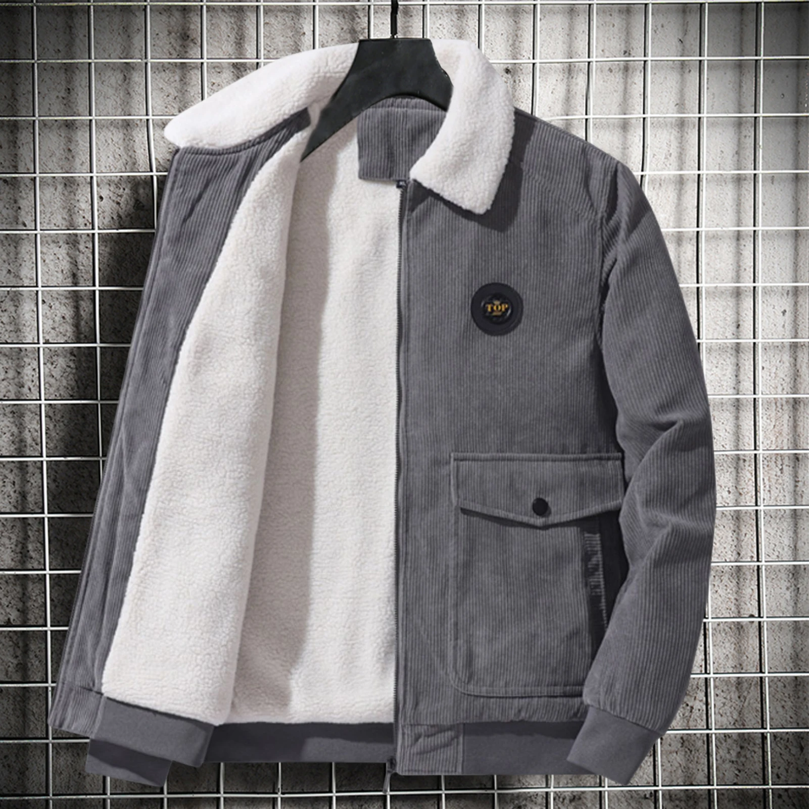 Popular Men Jacket Thickened Winter Jacket Single Breasted Male Winter Fleece Lining Warm Jacket Outerwear  Cold Resistant