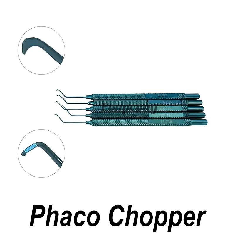 ชอปเปอร์มือซ้าย Phaco ออฟเซ็ต 45 °   Gillum Nucleus Splitter 1.8 มม. ไม้พายปลาย Hook Ophthalmic Instrument