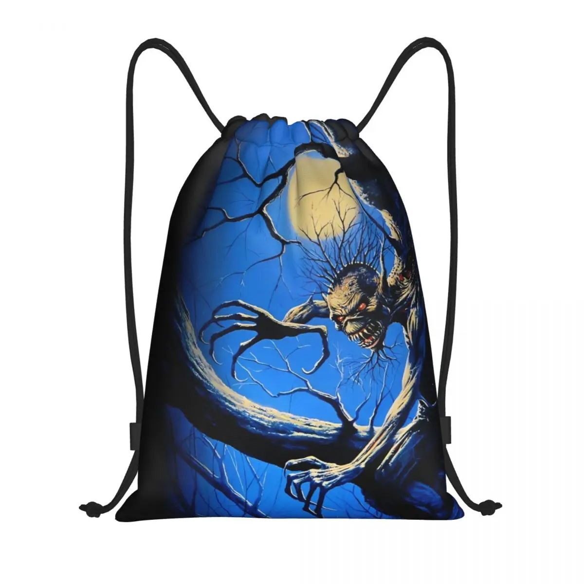 Iron Heavy Metal Maidens Drawstring Bags Sports Backpack Gym Sackpack String Bags for Running