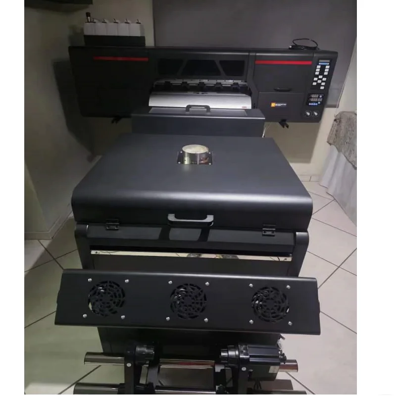 Impresora DTF de 60 cm con 2 cabezales Xp600/I3200, máquina de impresión de película PET de gran formato de 24 pulgadas con agitador de polvo para telas de camisetas