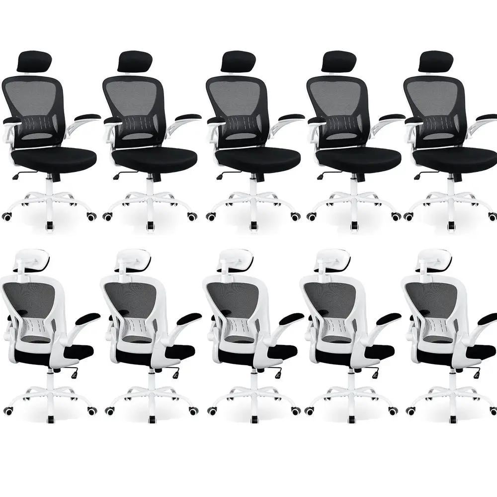 

Pack Office Chair Ergonomic Desk Chair Comfort Adjustable Height with WheelsLumbar Support Mesh Swivel Computer Home Office Cha
