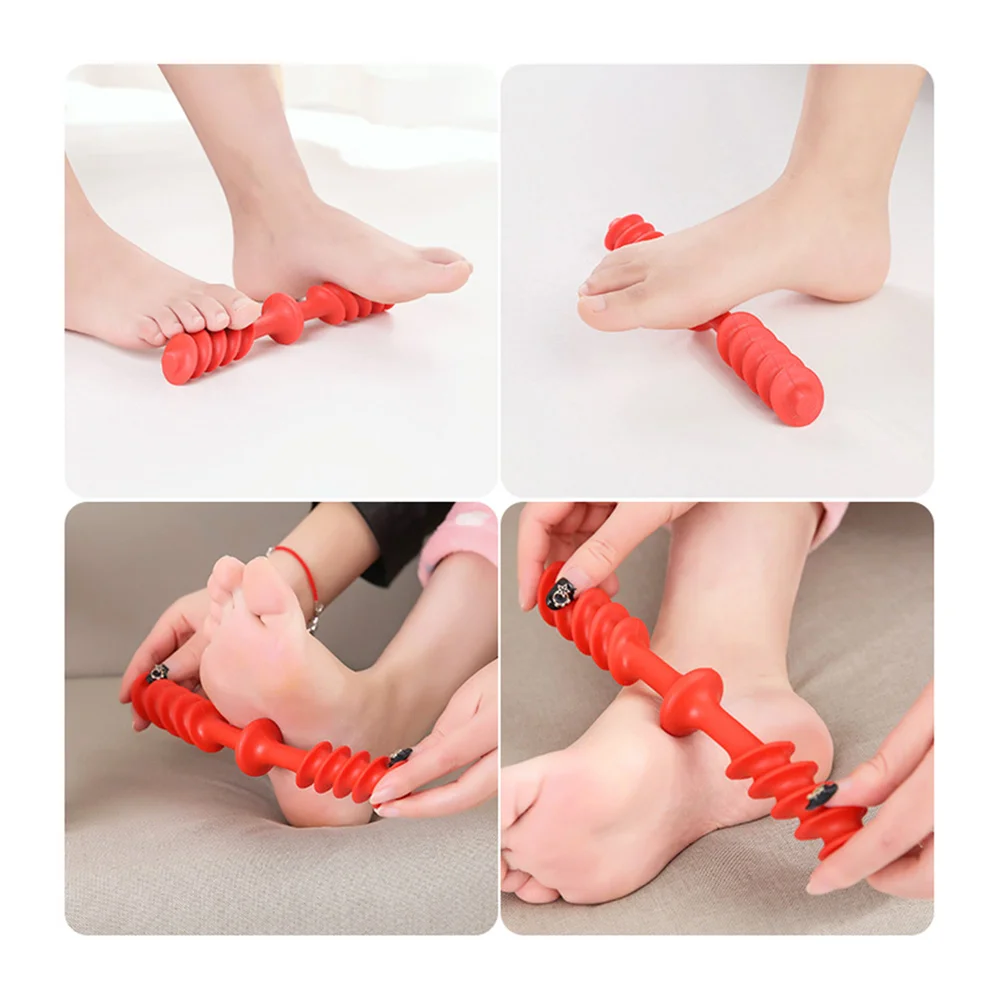 

Durable Foot Massager Portable Foot Rolling Massager Foot Massage Roller Massage Supply for Home Office Work (Round Red)