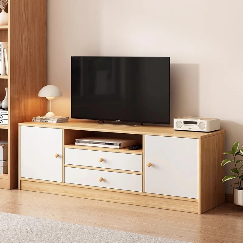 

TV cabinet living room simple household rental small apartment floor storage integrated high simple TV cabinet