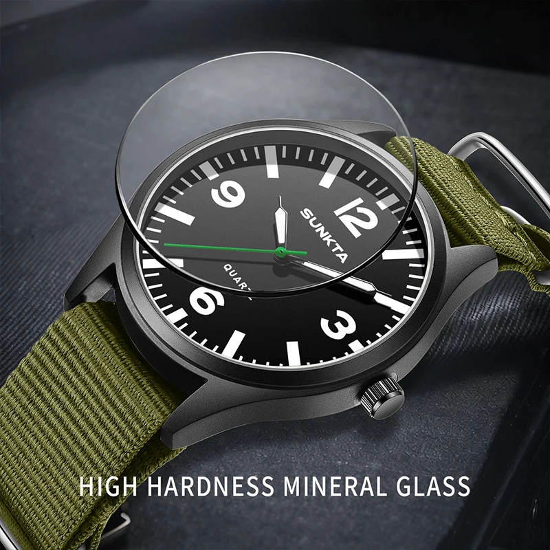 LUIK Topmerk Luxe Horloge Mannen Quartz Datum Nylon Waterdichte Lichtgevende Militaire Sport Lederen Horloges Voor Mannen relogios masculino