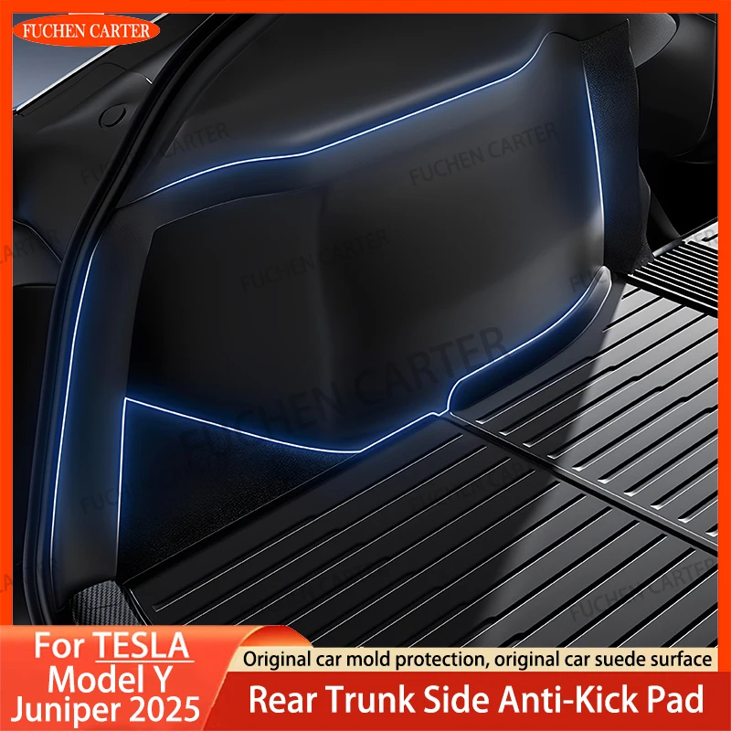 

Для Tesla ModelY Juniper2025 задняя боковая защита багажника TPE полное покрытие угловая защита грузовой вкладыш антигрязная накладка автомобильный аксессуар