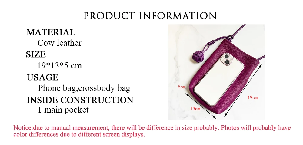 Echt leder kleine Frauen Umhängetasche benutzer definierte Initialen hand gewebte Ball Telefon Schulter tasche personalisieren Name Dame Mini Beutel Geldbörse – Detail 3