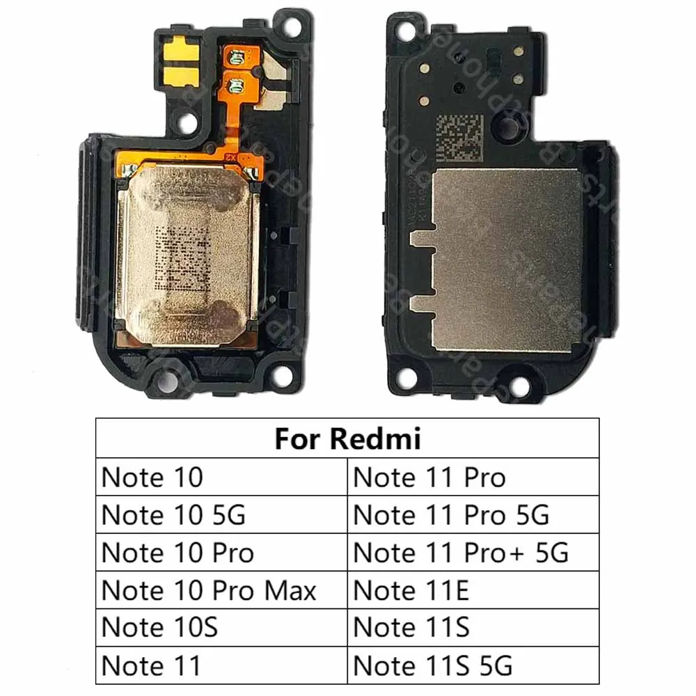 Loudspeaker For Xiaomi Redmi Note 11S 10 10S 11 Pro + Plus 11E 5G Loud Speaker Buzzer Ringer Sound Module Replacement Parts