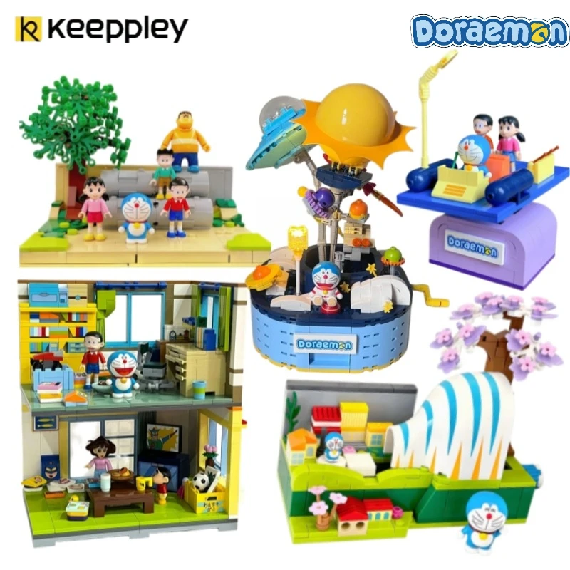 

Keeppley Doraemon Series Building Blocks Time Machine Cement Pipe Puzzle Assembly Toy Desktop Decoration Festival Gift