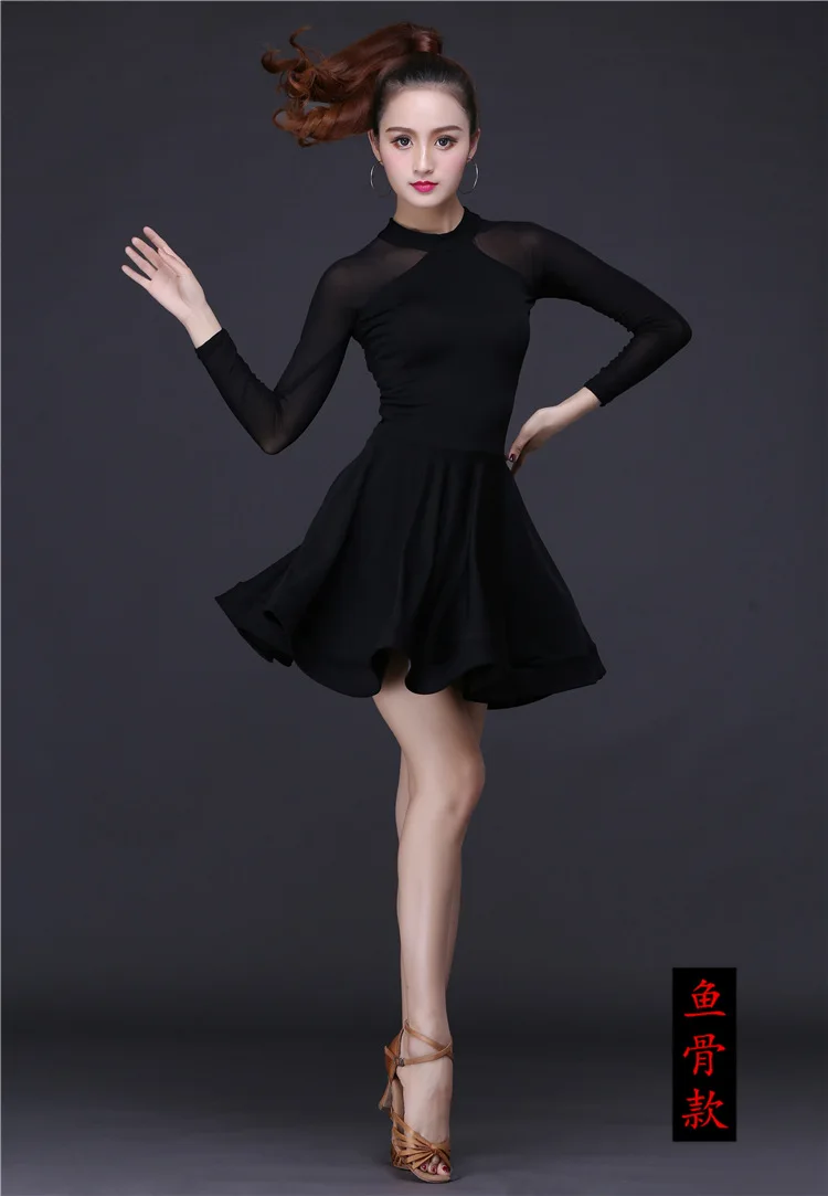 2026 Spring and Summer New Latin Dance Costumes Adult Women's Dance Costumes Practice Dresses Fish Bone Dresses