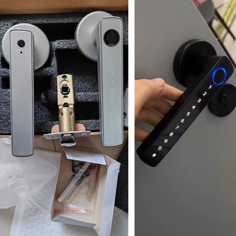 

Дверные замки Smart Tuya, приложение, пароль, отпечаток пальца и разблокировка ключа для ванной комнаты, спальни, дома, электрический замок, защита безопасности