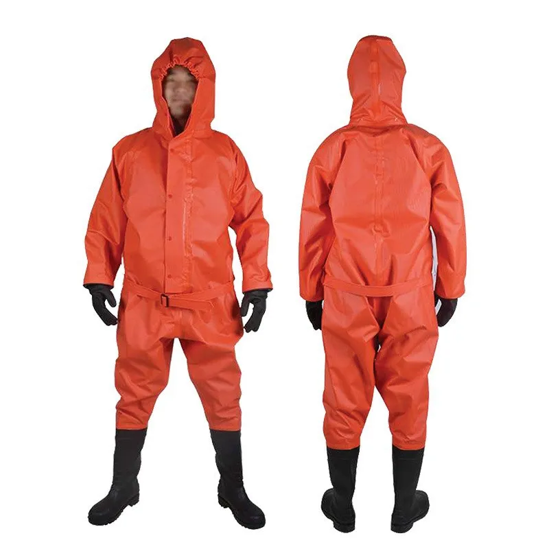 Lightweight One-Piece Semi-Closed Chemical Protective Garment, Acid Alkali Resistant Anti-Static