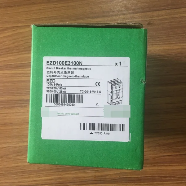 

Один автоматический выключатель Ezd100e3100n 3p 100a в литом корпусе, новый оригинальный точечный Plc