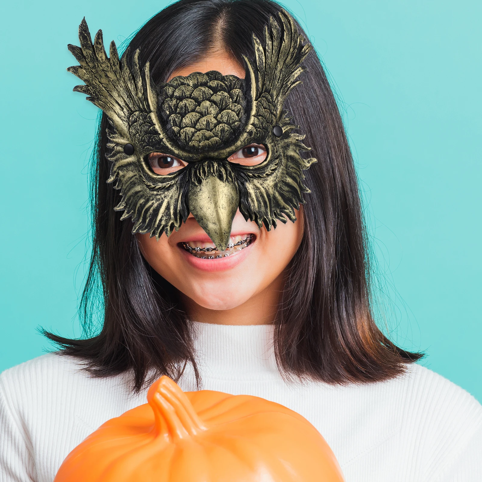 

Adjustable Owl for Women PU Halloween Carnival Costume Accessories Masquerade Bird Mask Elastic Strap Long-Lasting for Cosplay