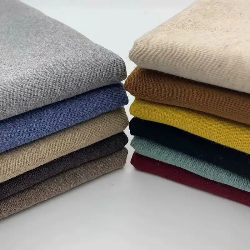 Cotton Garment Fabric Solid Color Knitting Keep Warm Autumn Winter Wholesale Cloth by the Meter for Sewing Handmade Diy