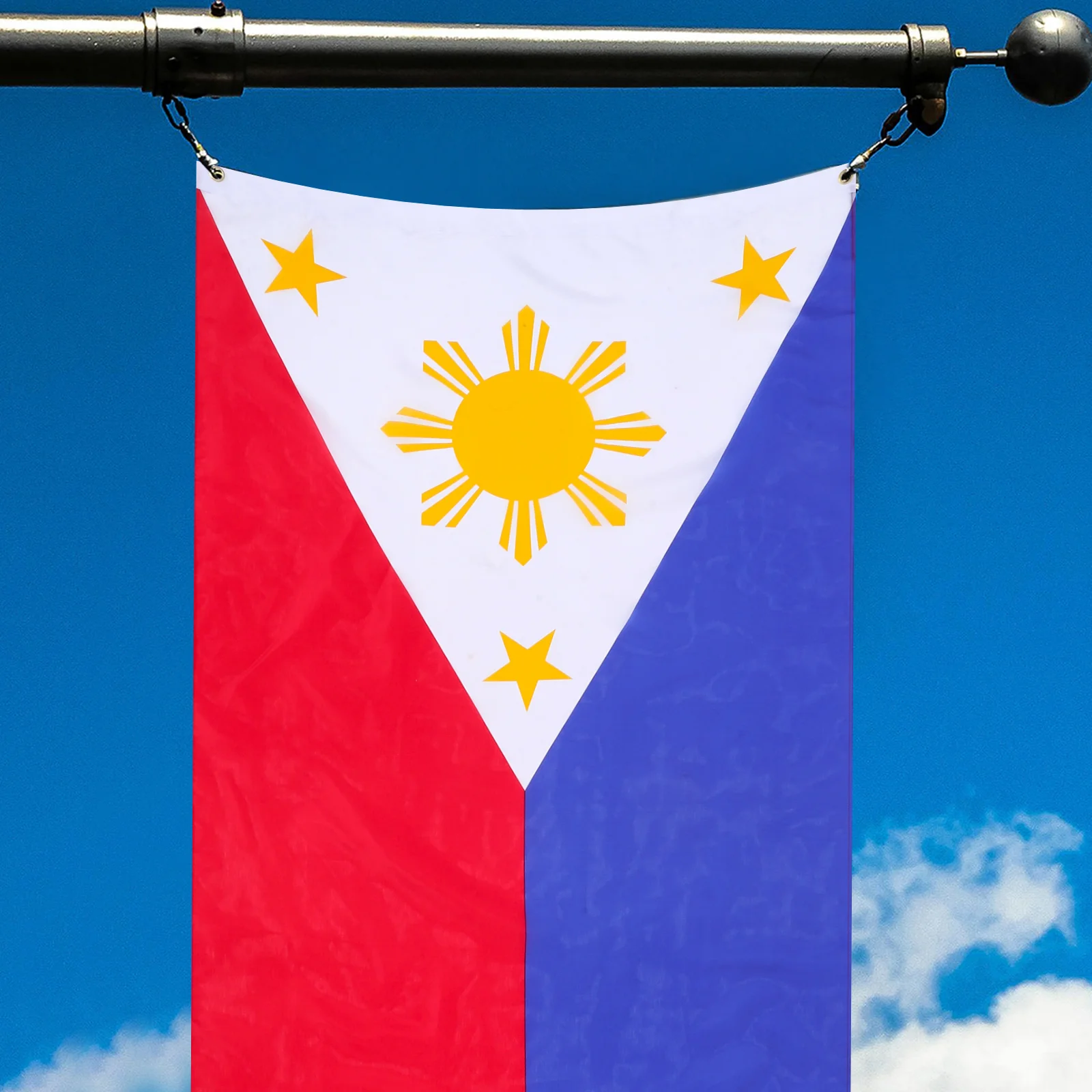 

Philippine Flag Polyester Courtyard National Flag Yard Decoration Outdoor Indoor Garden Replacement Festival Ornament Durable