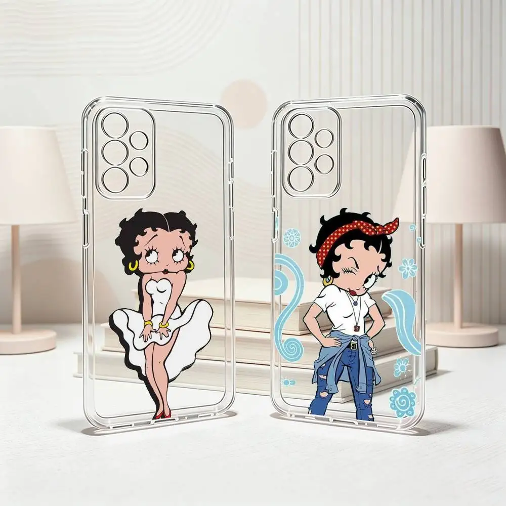 Betty B-Boops Cute-E  Phone Case For Samsung S25,S24,S21,S22,S23,S30,Ultra,S20,Plus,Fe Transparent Cover Gift